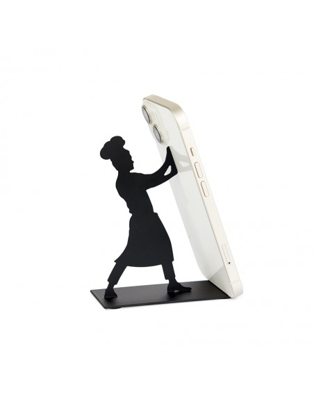 Balvi Supporto smartphone in metallo nero h 11 cm Wellington