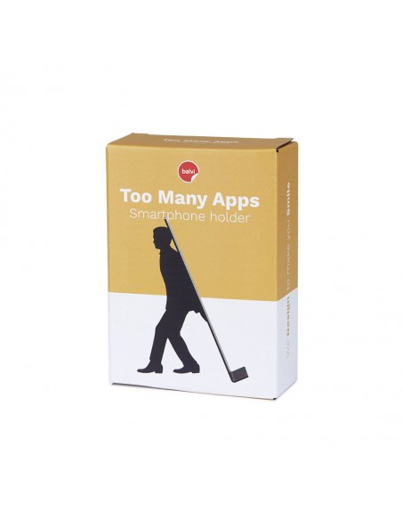 Balvi Supporto smartphone metallo nero h 12 cm Too Many Apps