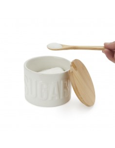 Balvi Zuccheriera colore bianco ceramica/bamboo Sugar 2