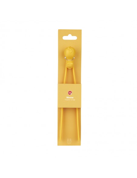 Balvi Pinza per tostapane gatto magnetica colore giallo 20 cm Meow