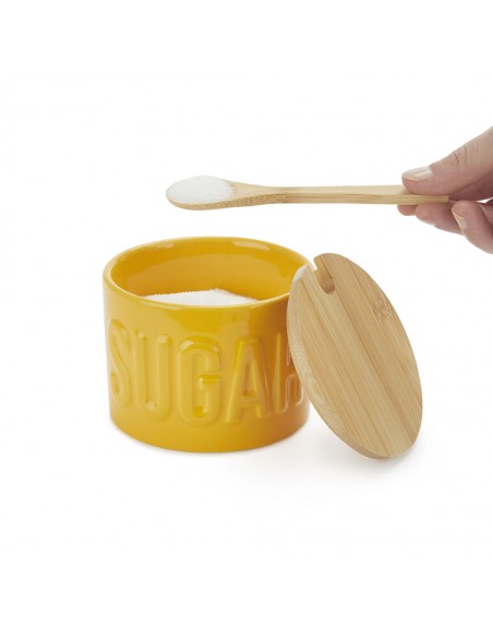 Balvi Zuccheriera colore giallo ceramica/bamboo Sugar