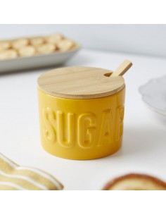 Balvi Zuccheriera colore giallo ceramica/bamboo Sugar 2