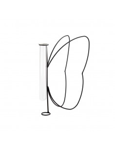 Balvi Vaso Silhouette di farfalla nero h 27 cm metallo/vetro Butterfly