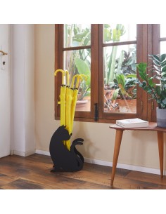 Balvi Porta ombrelli in metallo verniciato nero h 40 cm Feline 2