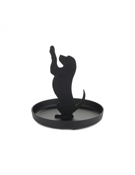Balvi Porta anelli nero metallo h 10,5 cm Puppy