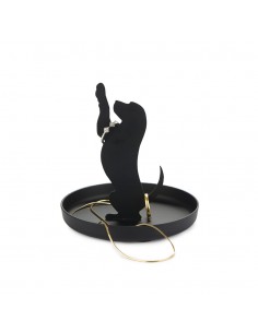 Balvi Porta anelli nero metallo h 10,5 cm Puppy 2