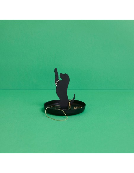 Balvi Porta anelli nero metallo h 10,5 cm Puppy
