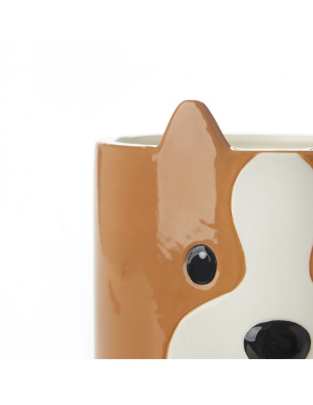 Balvi Vaso da fiori cane marrone ceramica h 13.5 cm Woof