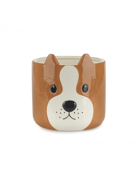 Balvi Vaso da fiori cane marrone ceramica h 13.5 cm Woof