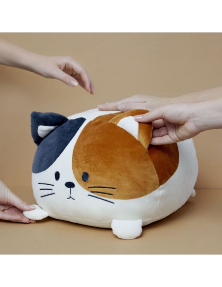 Balvi Cuscino a forma di gatto multicolore poliestere L 33 cm Kitty Calico