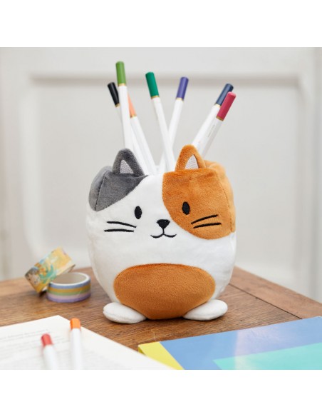 Balvi Porta matite gatto multicolore h 11,5 cm Fluffy Kitty Calico