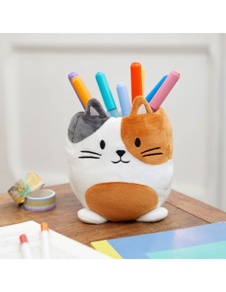 Balvi Porta matite gatto multicolore h 11,5 cm Fluffy Kitty Calico