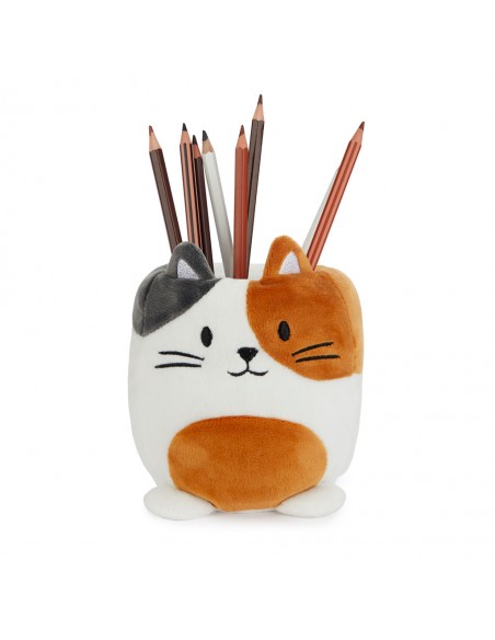 Balvi Porta matite gatto multicolore h 11,5 cm Fluffy Kitty Calico