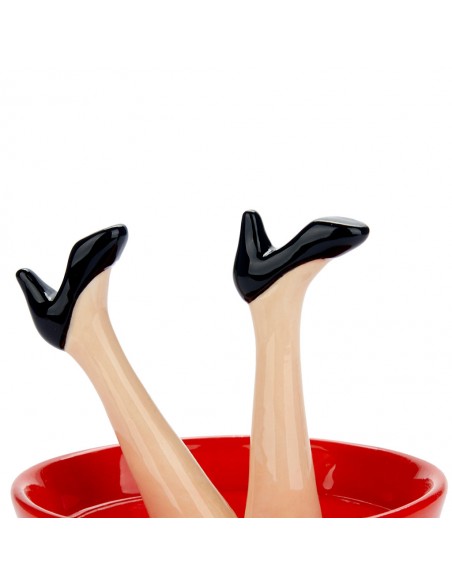 Balvi Porta anelli in ceramica diam 10 cm Happy Legs Party