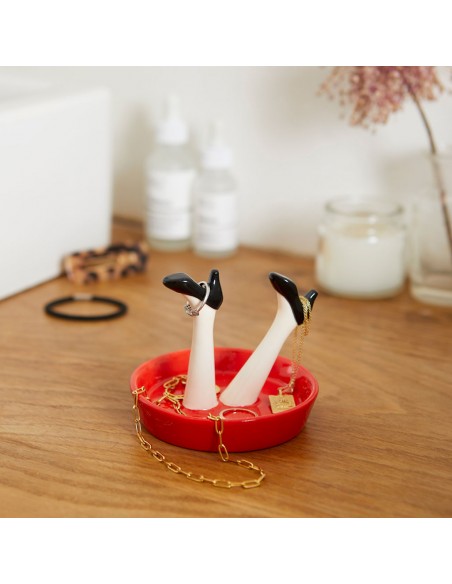 Balvi Porta anelli in ceramica diam 10 cm Happy Legs Party