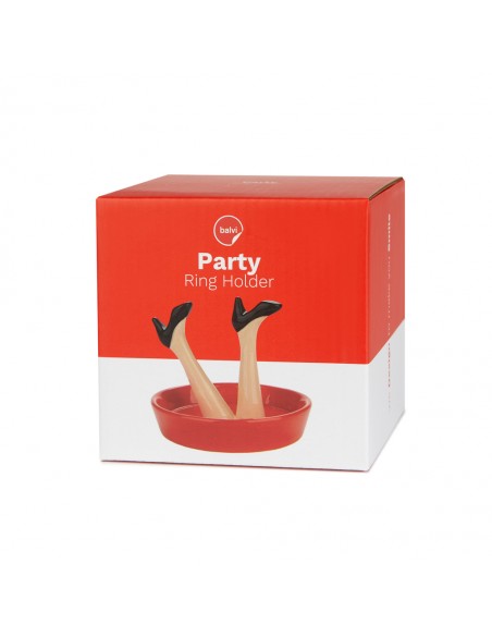 Balvi Porta anelli in ceramica diam 10 cm Happy Legs Party