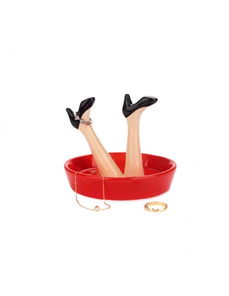 Balvi Porta anelli in ceramica diam 10 cm Happy Legs Party