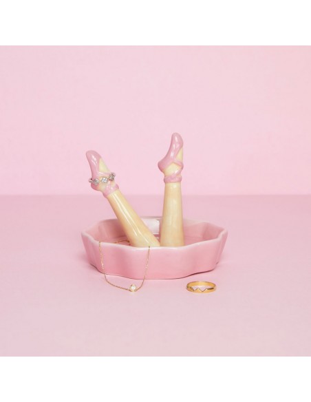 Balvi Porta anelli in ceramica diam 10 cm Happy Legs Dance