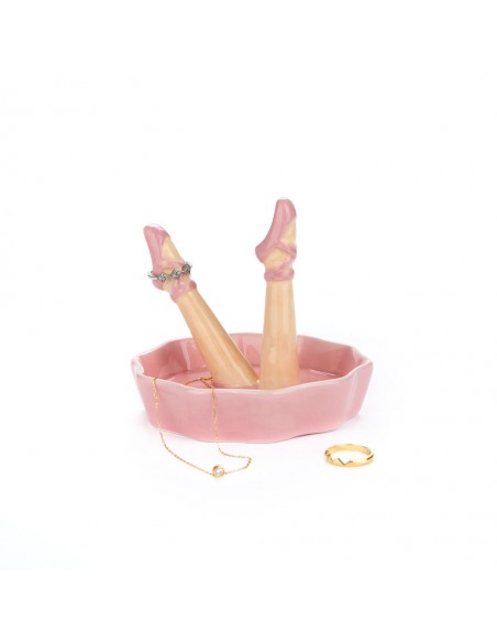 Balvi Porta anelli in ceramica diam 10 cm Happy Legs Dance