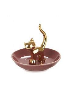 Balvi Porta anelli Gatto dorato porcellana diam 10 cm