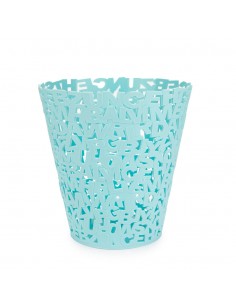 Balvi Cestino gettacarta plastica turchese h 30 cm Letters