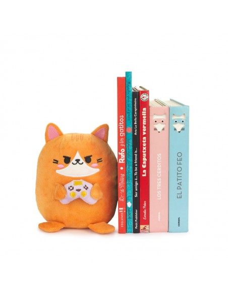 Balvi Fermalibri o fermaporta gatto arancione Kawaii Gamer
