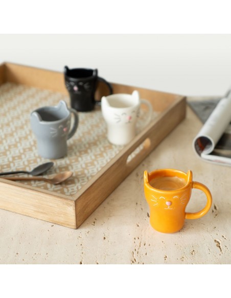 Balvi Set 4 tazzine da caffè ceramica gatti Meow!