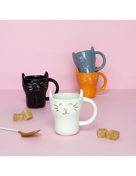 Balvi Set 4 tazzine da caffè ceramica gatti Meow!
