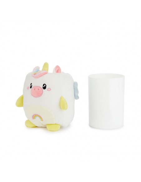 Balvi Porta matite Fluffy unicorn bianco h 11,5 cm plastica/tela
