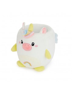 Balvi Porta matite Fluffy unicorn bianco h 11,5 cm plastica/tela