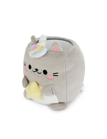Balvi Porta matite gatto unicorno grigio tela h 11,5 cm Fluffy Kawaii Starry