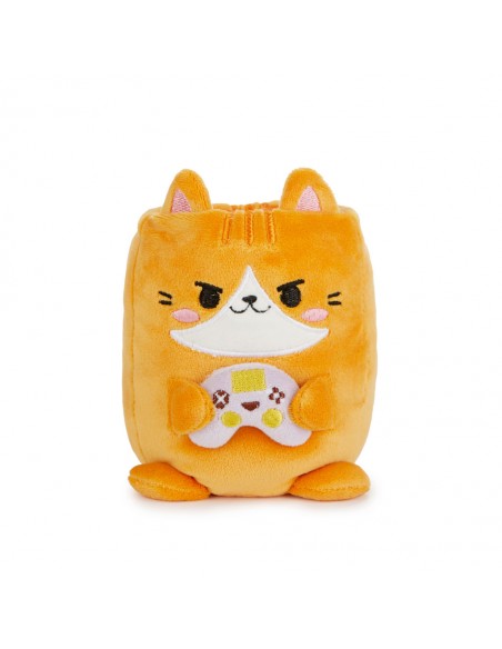 Balvi Porta matite gatto plastica/tela h 11,5 cm Fluffy Kawaii Gamer