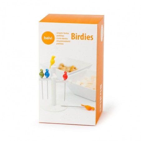 6 Forchettine da aperitivo con supporto - Birdies by BALVI