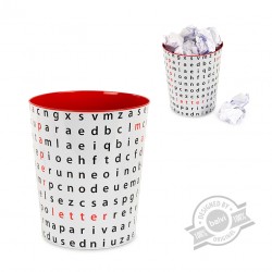 Cestino Gettacarta in metallo - LETTER SOUP by Balvi