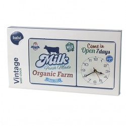 Orologio da parete targa in metallo - MILK by BALVI
