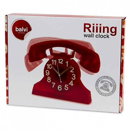 Orologio da parete con movimento colore rosso - RIIING by BALVI