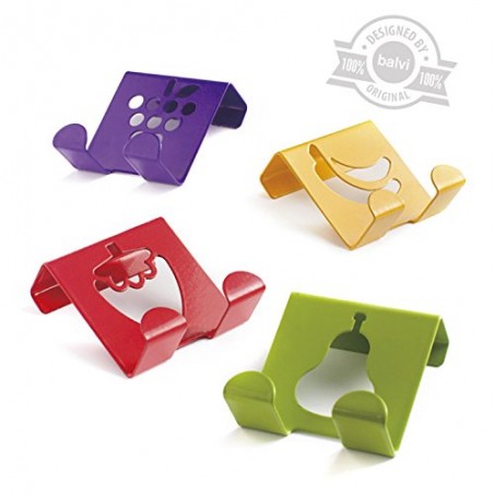 4 ganci porta canovacci per anta - TUTTI FRUTTI by BALVI