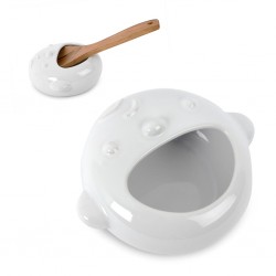 Appoggia cucchiaio in ceramica viso di bimbo - KIDDY by BALVI