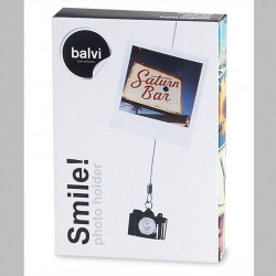 Portafoto multiplo cavo d'acciaio con magneti - SMILE! by BALVI 2
