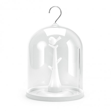 Porta carta igienica campana con uccellino colore bianco - BIRDIE by BALVI