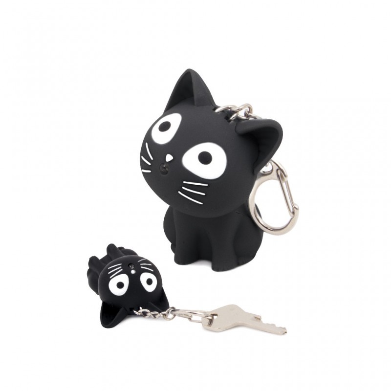 Portachiavi Con Motivo Gatto Effetto Antico - Accessorio Elegante In Metallo, Multicolore