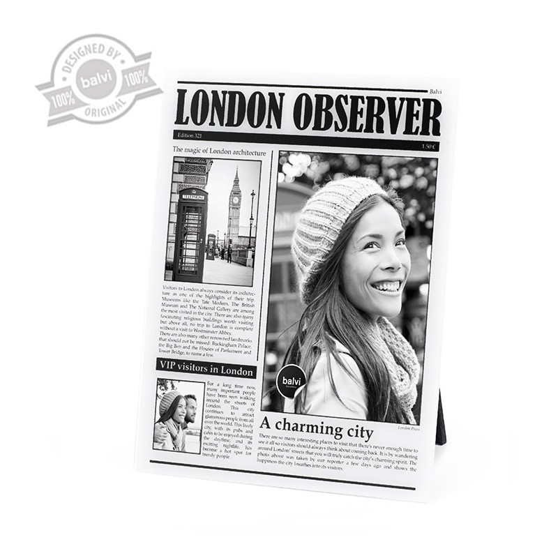 Portafoto come una copertina di giornale - LONDON OBSERVER by BALVI