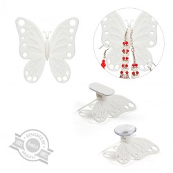 2 Porta accessori a forma di farfalla colore bianco - VOLARE by BALVI