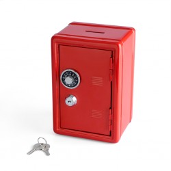 Salvadanaio cassaforte con serratura colore rosso - MONEY BANK by BALVI