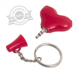 Sdoppiatore audio portachiavi a forma di cuore - WE LOVE MUSIC by BALVI