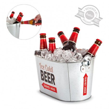 BALVI Secchiello per il ghiaccio con apribottiglie per birra PARTY TIME
